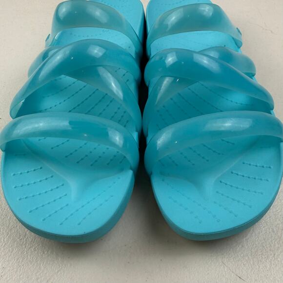 Crocs Women's Splash Strappy Sandal Neptune Blue Jelly Size 9 - Picture 3 of 7